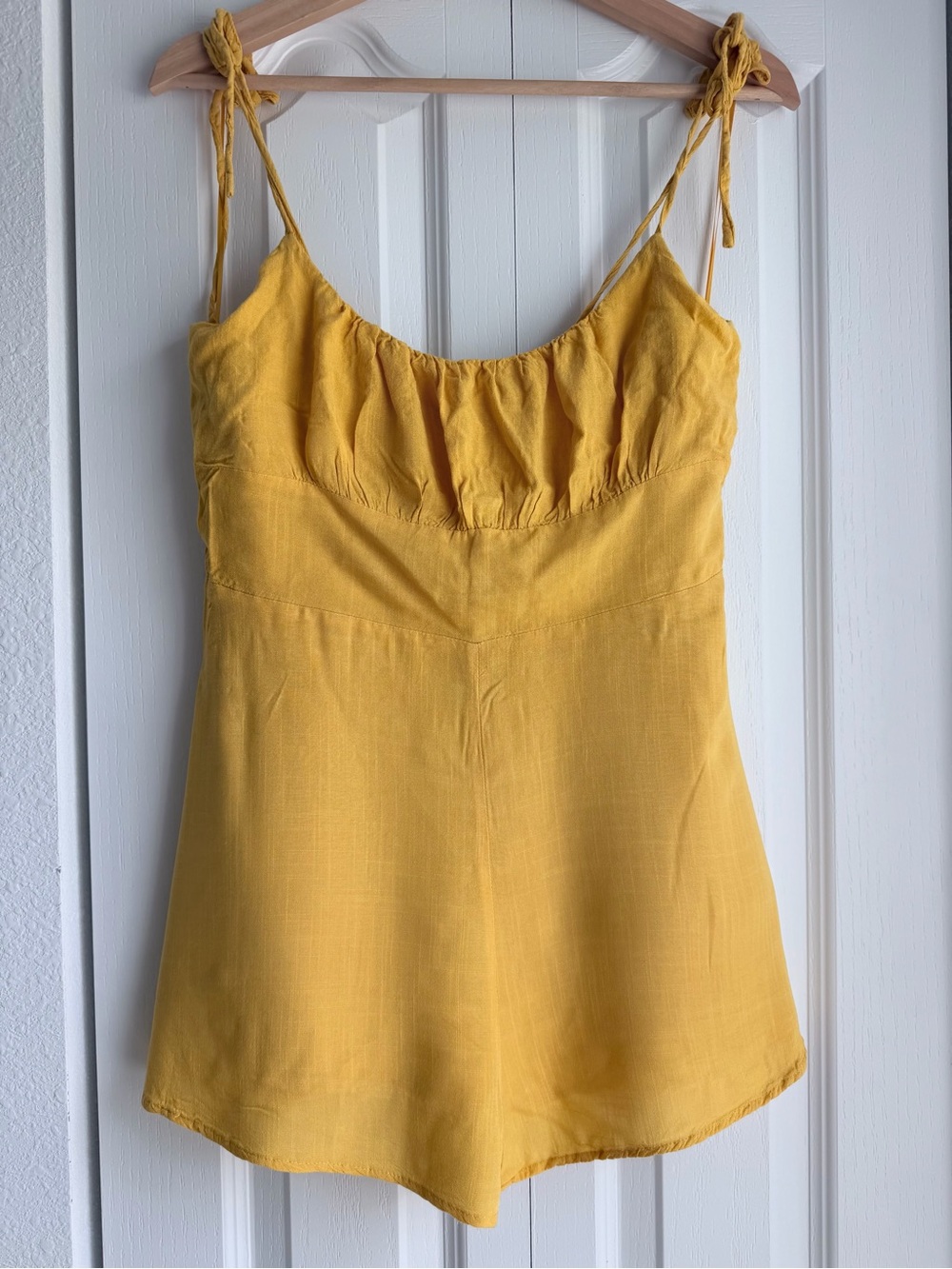 Urban Outfitters Yellow Tie-Shoulder Romper